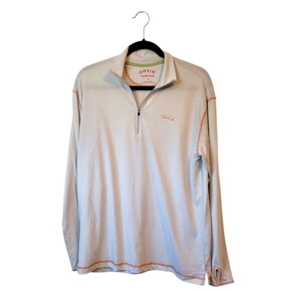 Orvis Men's Light Blue Trout Bum Quarter Zip Top Size M - Picture 1 of 7